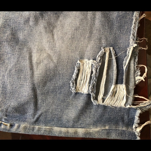 Plus Size Denim Ripped Skirt - Picture 3 of 8